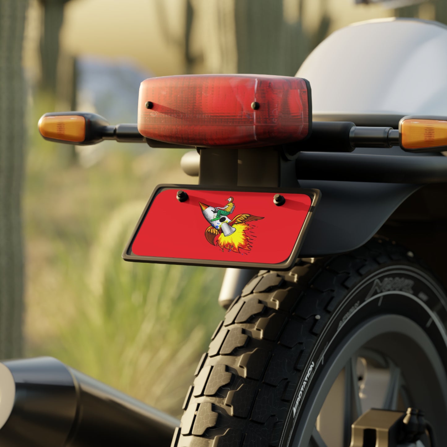 Rocket Mini License Plate