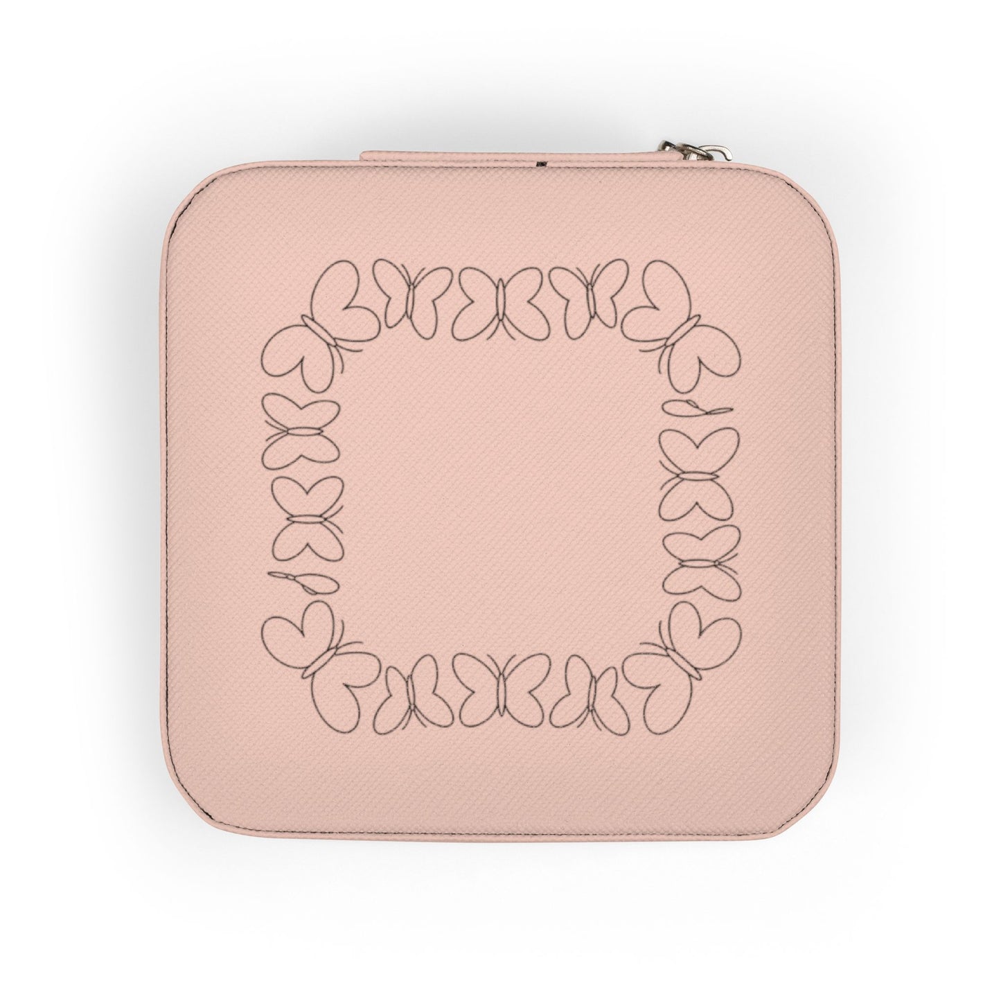 Pink Leather Jewellery Travel Case