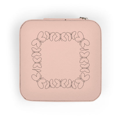 Pink Leather Jewellery Travel Case